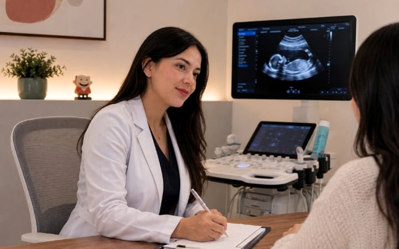 Dra. Odette Noyola en consulta médica ginecológica personalizada y control prenatal en Guadalajara